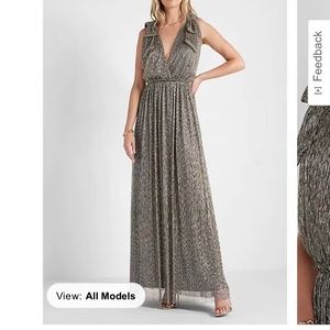 Rachel Zoe for Express Metallic Maxi Dress